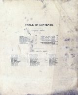 Table of Contents, Boone County 1904